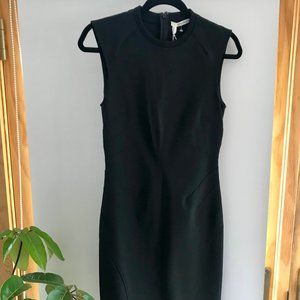 Derek Lam Sleeveless Formfitting Black Midi Dress
